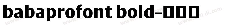 babaprofont bold字体转换